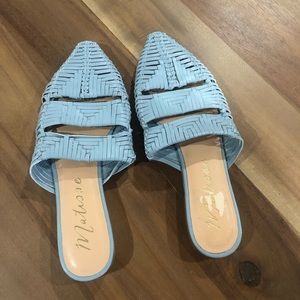 Anthropologie Matisse East End Woven Leather Mule Size 7